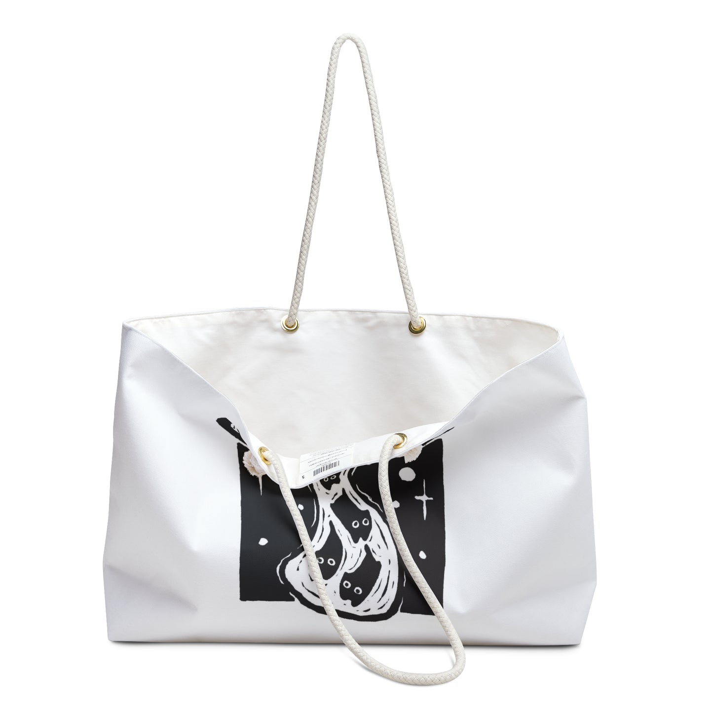 Evil Cat UFO Tote Bag – Cute Kittens Abduction Anime Style