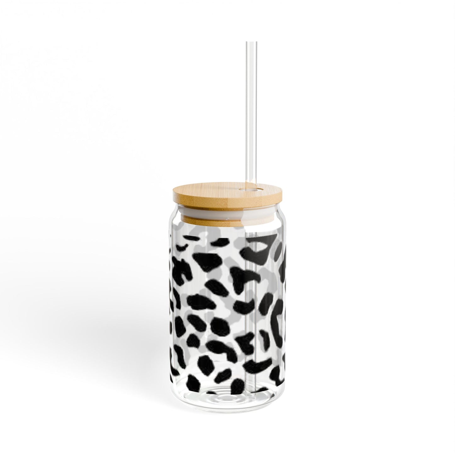 Leopard Print Glass Cup – 16oz Trendy Drinkware