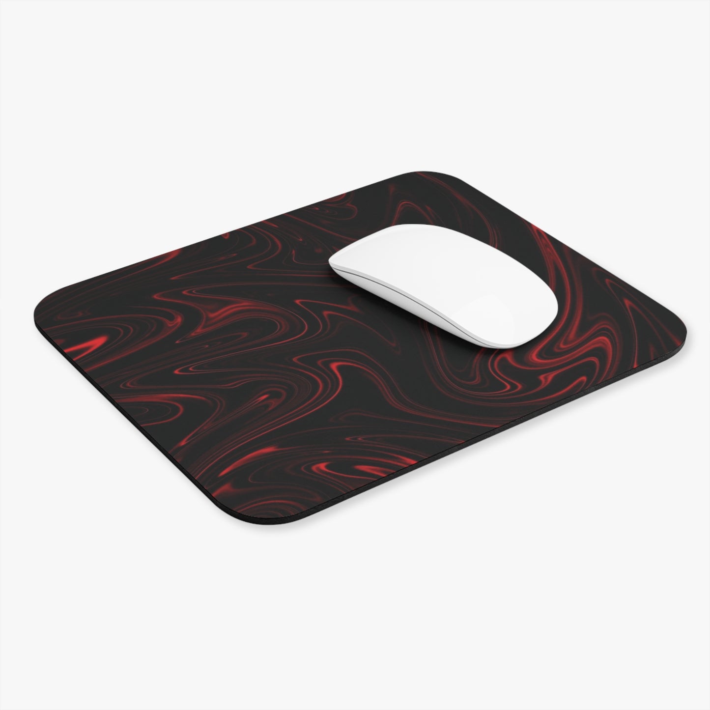 Sleek Red Marble Mousepad – Modern Desk Upgrade