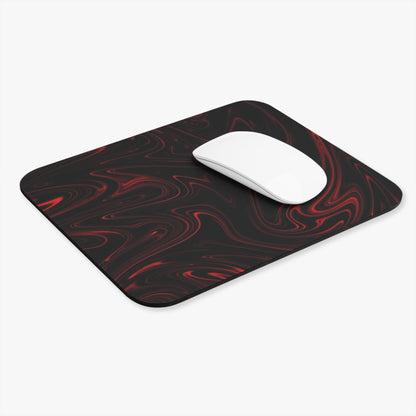 Sleek Red Marble Mousepad – Modern Desk Upgrade