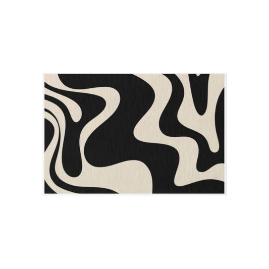 Cowhide Rug – Modern Black & White Home Decor