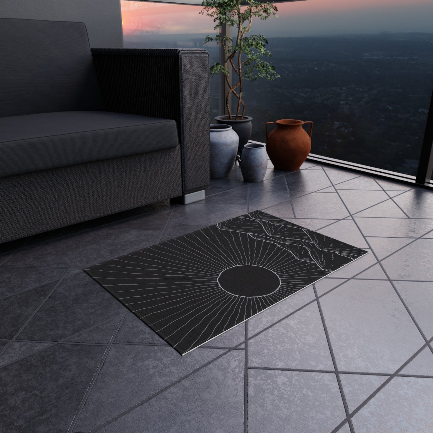 Moon-Shaped Rug – Cozy Modern Home Decor