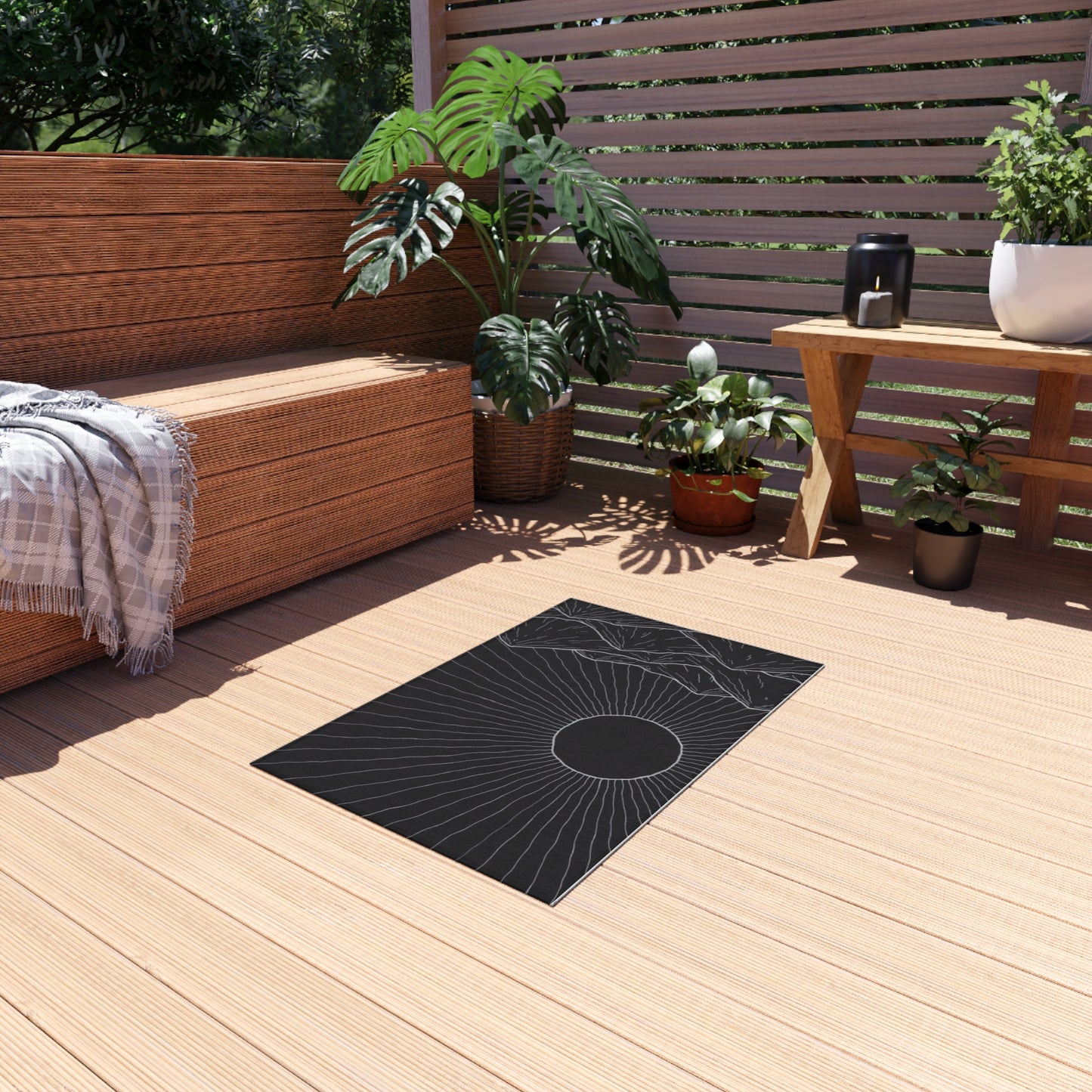 Moon-Shaped Rug – Cozy Modern Home Decor