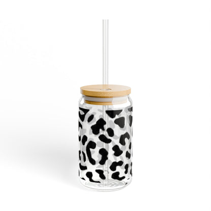 Leopard Print Glass Cup – 16oz Trendy Drinkware