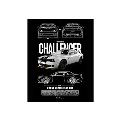 Dodge Challenger Hellcat Poster – Muscle Car Wall Art, Gift for Car Lovers
