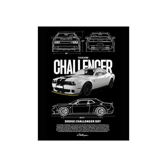 Dodge Challenger Hellcat Poster – Muscle Car Wall Art, Gift for Car Lovers