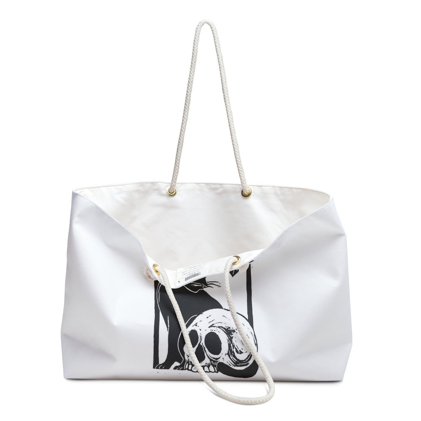 Occult Cat Skull Tote Bag – Memento Mori Gothic Aesthetic